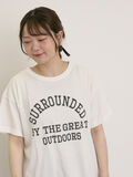 【オーガニックコットン】ロゴプリントTシャツ（オフホワイト）｜Samansa Mos2（サマンサ モスモス）通販