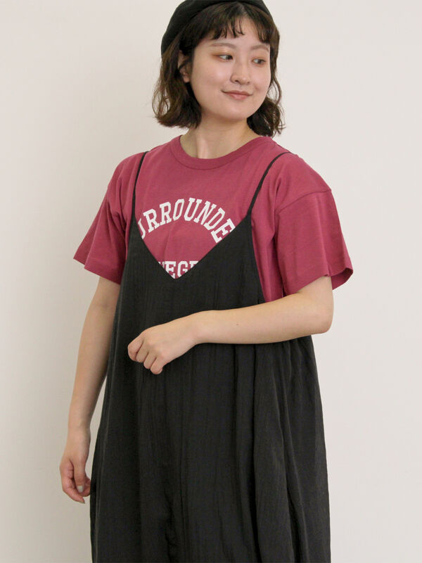 【オーガニックコットン】ロゴプリントTシャツ（ピンク）｜Samansa Mos2（サマンサ モスモス）通販