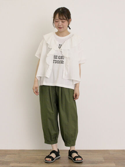 【オーガニックコットン】ロゴプリントTシャツ（オフホワイト/チャコールグレー/ピンク/ミント）｜Samansa Mos2（サマンサ モスモス）通販