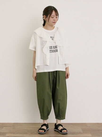 【オーガニックコットン】ロゴプリントTシャツ（オフホワイト/チャコールグレー/ピンク/ミント）｜Samansa Mos2（サマンサ モスモス）通販