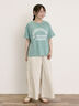 【オーガニックコットン】ロゴプリントTシャツ（オフホワイト/チャコールグレー/ピンク/ミント）｜Samansa Mos2（サマンサ モスモス）通販