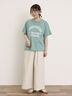 【オーガニックコットン】ロゴプリントTシャツ（オフホワイト/チャコールグレー/ピンク/ミント）｜Samansa Mos2（サマンサ モスモス）通販