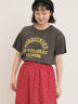 【オーガニックコットン】ロゴプリントTシャツ（オフホワイト/チャコールグレー/ピンク/ミント）｜Samansa Mos2（サマンサ モスモス）通販