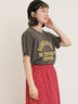 【オーガニックコットン】ロゴプリントTシャツ（オフホワイト/チャコールグレー/ピンク/ミント）｜Samansa Mos2（サマンサ モスモス）通販