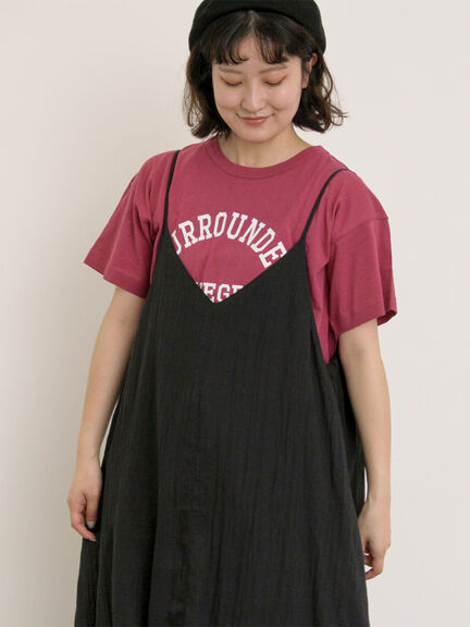 【オーガニックコットン】ロゴプリントTシャツ（オフホワイト/チャコールグレー/ピンク/ミント）｜Samansa Mos2（サマンサ モスモス）通販