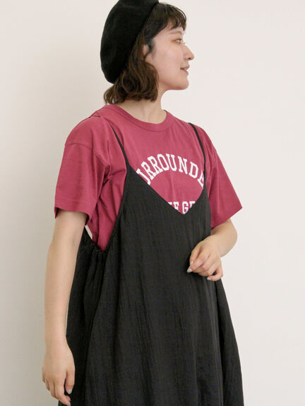 【オーガニックコットン】ロゴプリントTシャツ（オフホワイト/チャコールグレー/ピンク/ミント）｜Samansa Mos2（サマンサ モスモス）通販