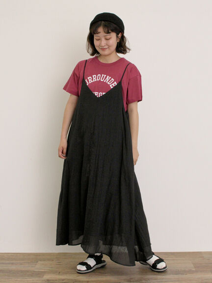 【オーガニックコットン】ロゴプリントTシャツ（オフホワイト/チャコールグレー/ピンク/ミント）｜Samansa Mos2（サマンサ モスモス）通販