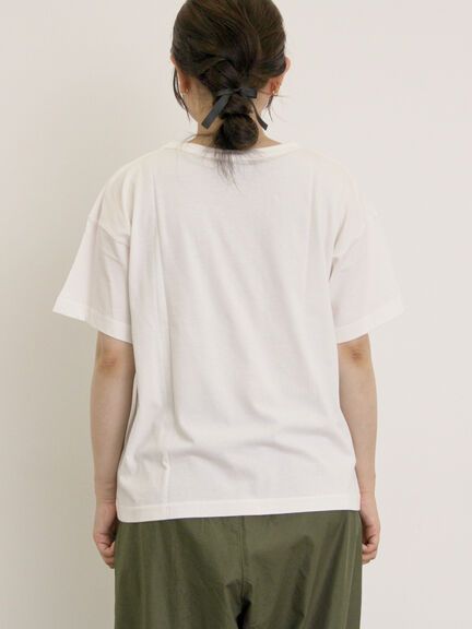 【オーガニックコットン】ロゴプリントTシャツ（オフホワイト/チャコールグレー/ピンク/ミント）｜Samansa Mos2（サマンサ モスモス）通販