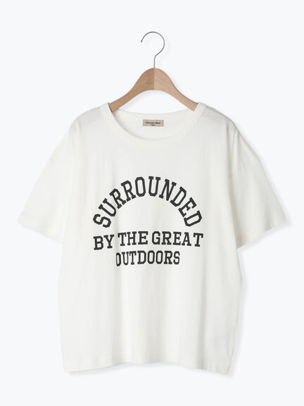 【オーガニックコットン】ロゴプリントTシャツ（オフホワイト/チャコールグレー/ピンク/ミント）｜Samansa Mos2（サマンサ モスモス）通販