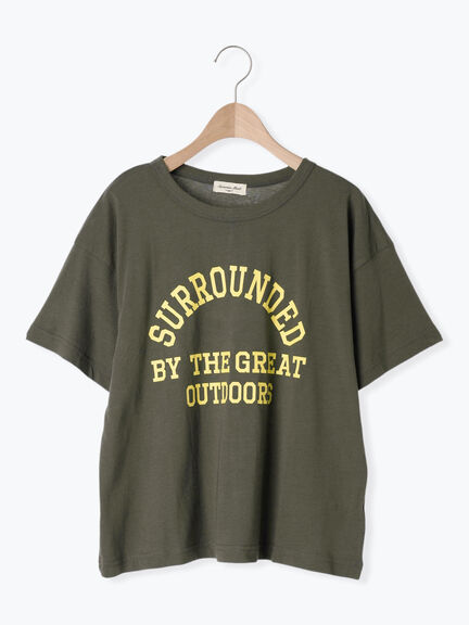 【オーガニックコットン】ロゴプリントTシャツ（オフホワイト/チャコールグレー/ピンク/ミント）｜Samansa Mos2（サマンサ モスモス）通販