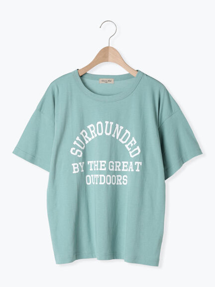 【オーガニックコットン】ロゴプリントTシャツ（オフホワイト/チャコールグレー/ピンク/ミント）｜Samansa Mos2（サマンサ モスモス）通販
