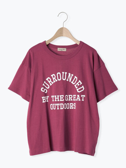 【オーガニックコットン】ロゴプリントTシャツ（オフホワイト/チャコールグレー/ピンク/ミント）｜Samansa Mos2（サマンサ モスモス）通販