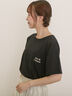 【オーガニックコットン】ロゴ刺繍Tシャツ（ブラック）｜Samansa Mos2（サマンサ モスモス）通販
