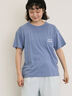【オーガニックコットン】ロゴ刺繍Tシャツ（ブルー）｜Samansa Mos2（サマンサ モスモス）通販