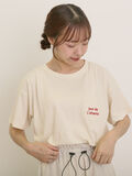 【オーガニックコットン】ロゴ刺繍Tシャツ（キナリ）｜Samansa Mos2（サマンサ モスモス）通販