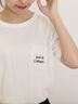 【オーガニックコットン】ロゴ刺繍Tシャツ（オフホワイト/ブラック/ブルー/キナリ）｜Samansa Mos2（サマンサ モスモス）通販