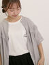 【オーガニックコットン】ロゴ刺繍Tシャツ（オフホワイト/ブラック/ブルー/キナリ）｜Samansa Mos2（サマンサ モスモス）通販
