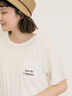 【オーガニックコットン】ロゴ刺繍Tシャツ（オフホワイト/ブラック/ブルー/キナリ）｜Samansa Mos2（サマンサ モスモス）通販