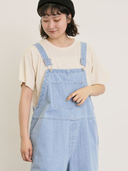 【オーガニックコットン】ロゴ刺繍Tシャツ（オフホワイト/ブラック/ブルー/キナリ）｜Samansa Mos2（サマンサ モスモス）通販
