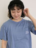 【オーガニックコットン】ロゴ刺繍Tシャツ（オフホワイト/ブラック/ブルー/キナリ）｜Samansa Mos2（サマンサ モスモス）通販