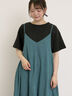 【オーガニックコットン】ロゴ刺繍Tシャツ（オフホワイト/ブラック/ブルー/キナリ）｜Samansa Mos2（サマンサ モスモス）通販