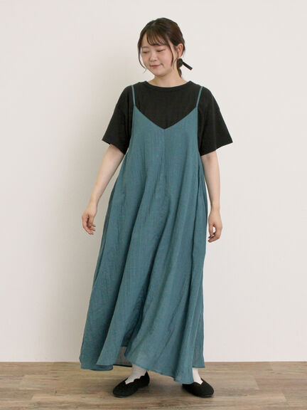 【オーガニックコットン】ロゴ刺繍Tシャツ（オフホワイト/ブラック/ブルー/キナリ）｜Samansa Mos2（サマンサ モスモス）通販