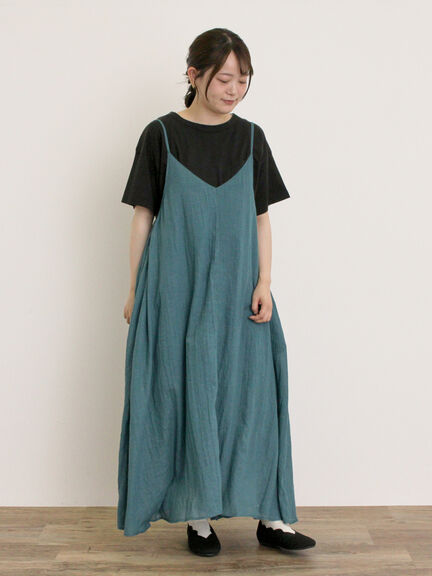 【オーガニックコットン】ロゴ刺繍Tシャツ（オフホワイト/ブラック/ブルー/キナリ）｜Samansa Mos2（サマンサ モスモス）通販