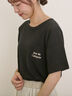 【オーガニックコットン】ロゴ刺繍Tシャツ（オフホワイト/ブラック/ブルー/キナリ）｜Samansa Mos2（サマンサ モスモス）通販