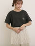 【オーガニックコットン】ロゴ刺繍Tシャツ（オフホワイト/ブラック/ブルー/キナリ）｜Samansa Mos2（サマンサ モスモス）通販