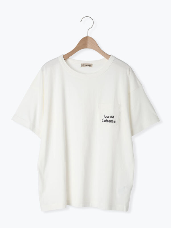 国内配送★セザンヌ★オーガニックコットン ロゴ文字 Tシャツ 国内配送☆セザンヌ☆オーガニックコットン ロゴ文字 Tシャツ