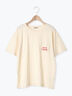 【オーガニックコットン】ロゴ刺繍Tシャツ（オフホワイト/ブラック/ブルー/キナリ）｜Samansa Mos2（サマンサ モスモス）通販