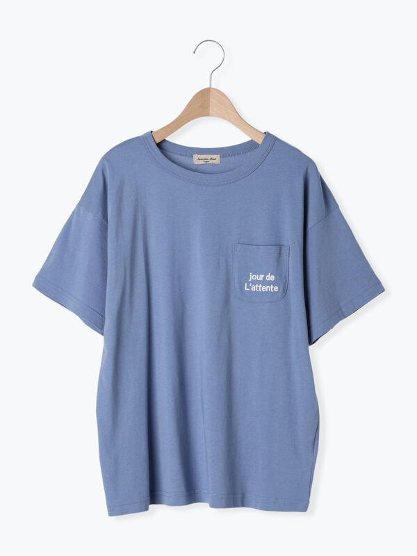 セール】 【オーガニックコットン】ロゴ刺繍Tシャツ（オフ