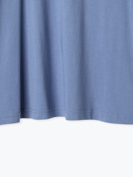 【オーガニックコットン】ロゴ刺繍Tシャツ（オフホワイト/ブラック/ブルー/キナリ）｜Samansa Mos2（サマンサ モスモス）通販