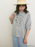 【MAISON KAYSER】刺繍立体袖Tシャツ（グレー）｜Samansa Mos2（サマンサ モスモス）通販