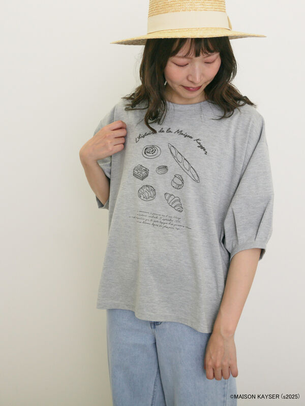 【MAISON KAYSER】刺繍立体袖Tシャツ（グレー）｜Samansa Mos2（サマンサ モスモス）通販