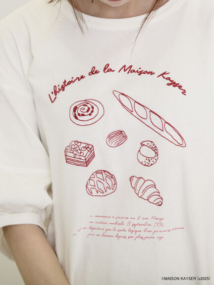 【MAISON KAYSER】刺繍立体袖Tシャツ（オフホワイト/グレー/チャコールグレー）｜Samansa Mos2（サマンサ モスモス）通販