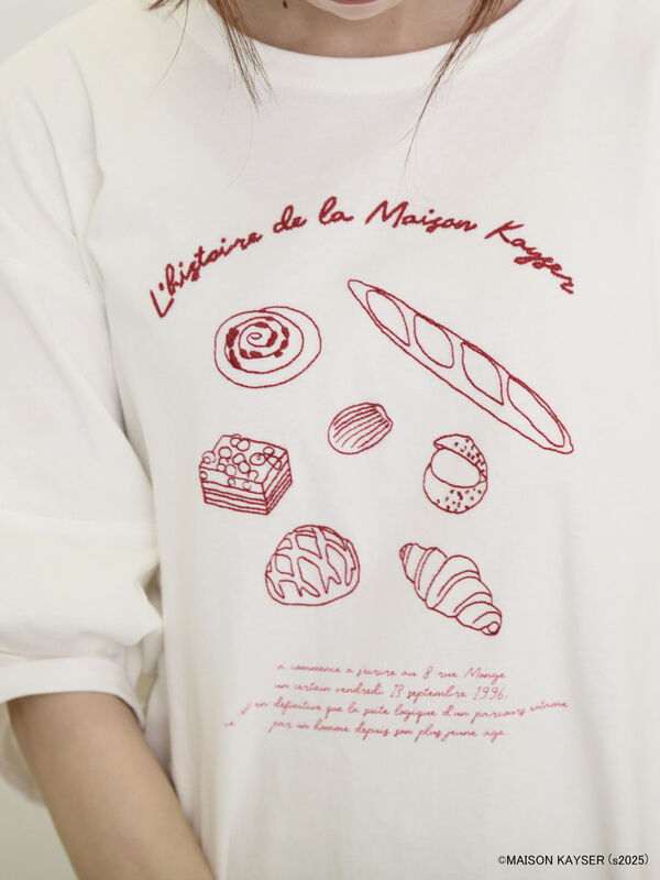 SM2【MAISON KAYSER】刺繍立体袖Tシャツ新品チャコールグレー今季完 SM2 - SM2【MAISON KAYSER】刺繍立体袖Tシャツ新品