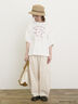 【MAISON KAYSER】刺繍立体袖Tシャツ（オフホワイト/グレー/チャコールグレー）｜Samansa Mos2（サマンサ モスモス）通販