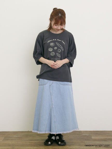 【MAISON KAYSER】刺繍立体袖Tシャツ（オフホワイト/グレー/チャコールグレー）｜Samansa Mos2（サマンサ モスモス）通販