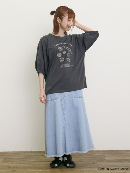 【MAISON KAYSER】刺繍立体袖Tシャツ（オフホワイト/グレー/チャコールグレー）｜Samansa Mos2（サマンサ モスモス）通販