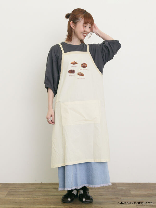 セール】 【MAISON KAYSER】刺繍立体袖Tシャツ（オフホワイト