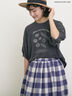 【MAISON KAYSER】刺繍立体袖Tシャツ（オフホワイト/グレー/チャコールグレー）｜Samansa Mos2（サマンサ モスモス）通販