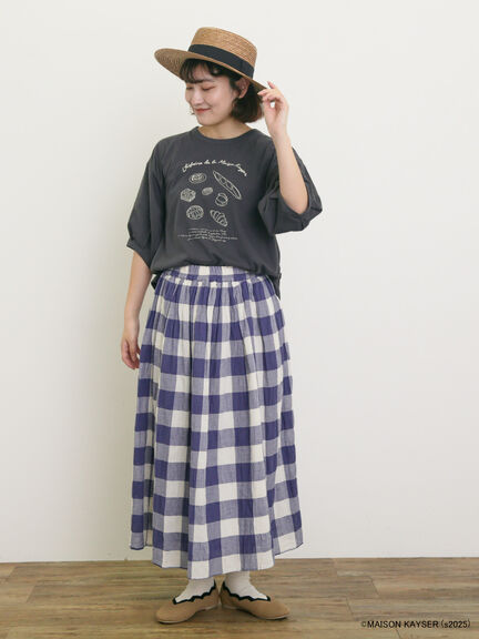 【MAISON KAYSER】刺繍立体袖Tシャツ（オフホワイト/グレー/チャコールグレー）｜Samansa Mos2（サマンサ モスモス）通販