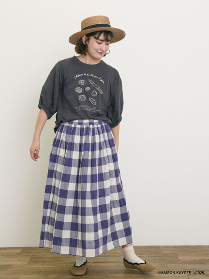 【MAISON KAYSER】刺繍立体袖Tシャツ（オフホワイト/グレー/チャコールグレー）｜Samansa Mos2（サマンサ モスモス）通販