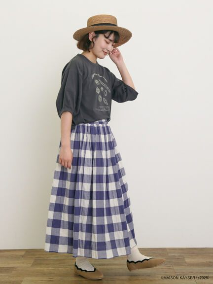 【MAISON KAYSER】刺繍立体袖Tシャツ（オフホワイト/グレー/チャコールグレー）｜Samansa Mos2（サマンサ モスモス）通販