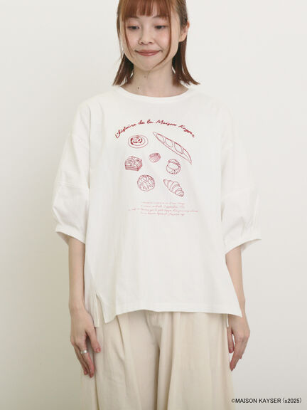 【MAISON KAYSER】刺繍立体袖Tシャツ（オフホワイト/グレー/チャコールグレー）｜Samansa Mos2（サマンサ モスモス）通販