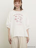 【MAISON KAYSER】刺繍立体袖Tシャツ（オフホワイト/グレー/チャコールグレー）｜Samansa Mos2（サマンサ モスモス）通販