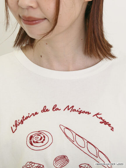【MAISON KAYSER】刺繍立体袖Tシャツ（オフホワイト/グレー/チャコールグレー）｜Samansa Mos2（サマンサ モスモス）通販