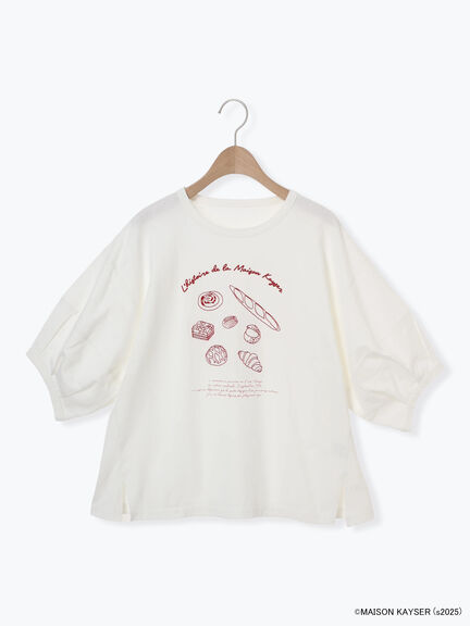 【MAISON KAYSER】刺繍立体袖Tシャツ（オフホワイト/グレー/チャコールグレー）｜Samansa Mos2（サマンサ モスモス）通販