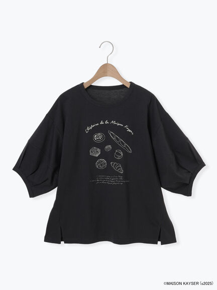 【MAISON KAYSER】刺繍立体袖Tシャツ（オフホワイト/グレー/チャコールグレー）｜Samansa Mos2（サマンサ モスモス）通販